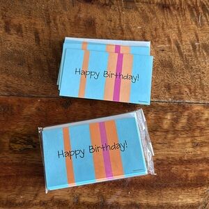 "Happy Birthday" flat cards with envelopes 2 packs 10 sets each Same Design
